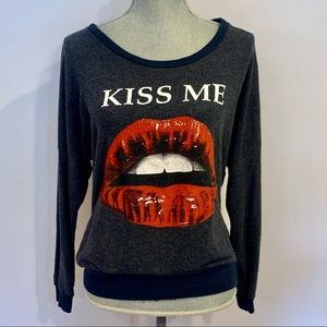 Graphic Sweatshirt With Lips by OMG